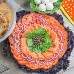 Smoked Salmon LOX & Cream Cheese Platter